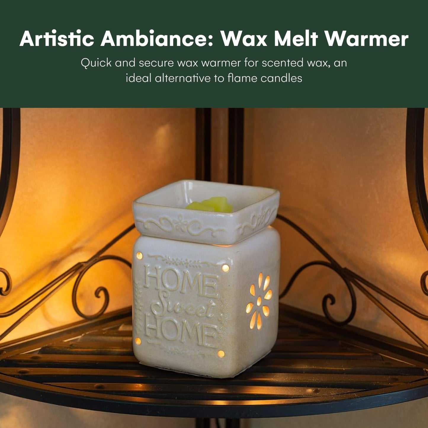 Ceramic Plug-in Wax Warmer & Night Light for Wax Melts and Oils | Mirenity