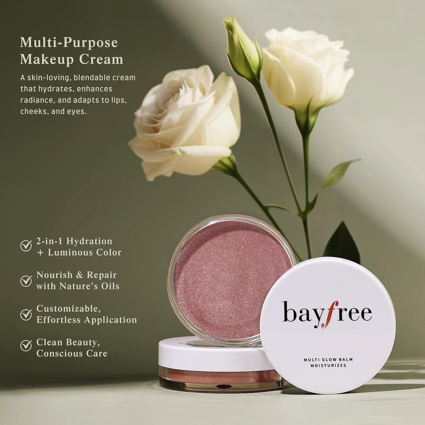 Multi Glow Balm, Cream Blush for Cheeks, Blush Balm Face Makeup, Radiant Finish, Hydrating, Creamy, Lightweight & Blendable Color, Face Makeup, 0.63 Oz