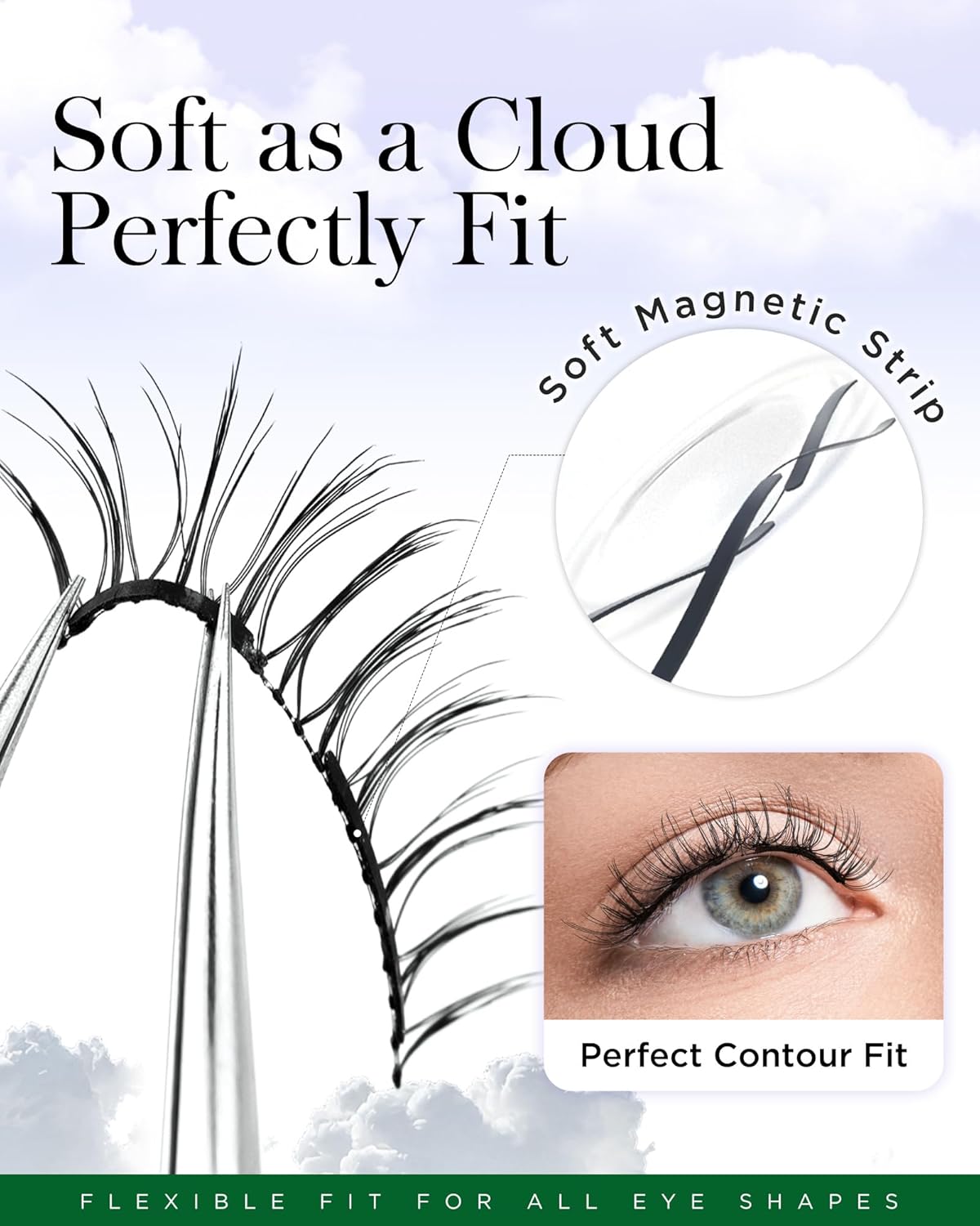 BEYELIAN Magnetic Eyelashes with Applicator Kit, Reusable Natural Look False Lashes, No Glue Needed Soft Magnetic Lashes for Eye MAGIC-33 (Lightweight & Comfortable)