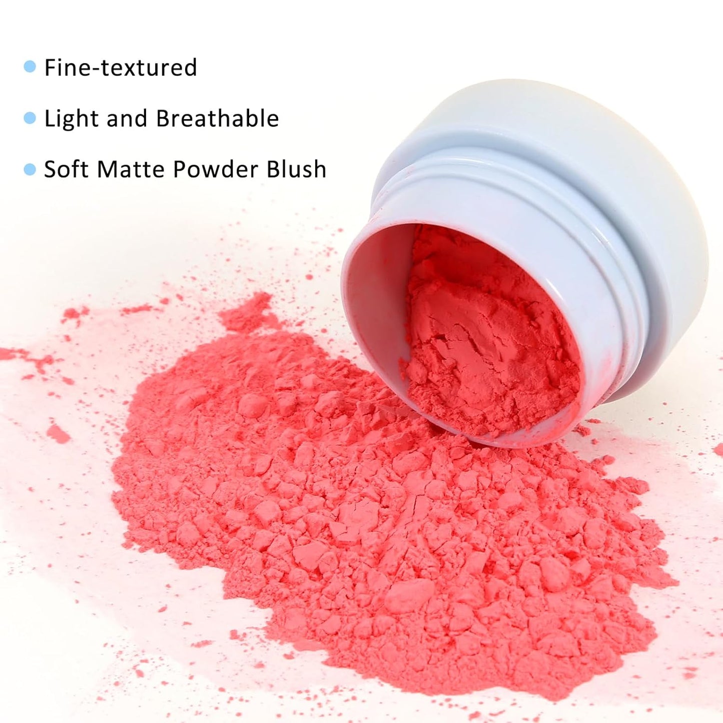 Boobeen Powder Blush for Cheeks, Air Cushion Matte Blush, Natural Highly Pigmented Blush Makeup Easy to Blend, Loose Blush Compact Long-lasting