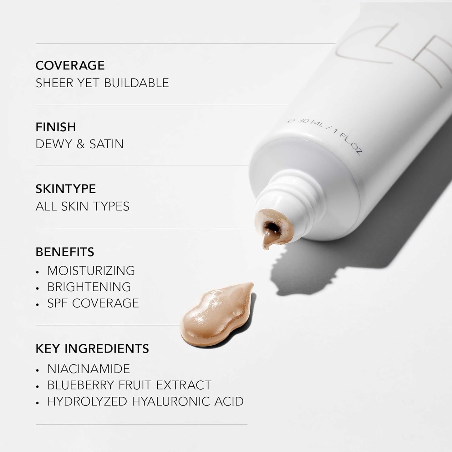 CLE Cosmetics CCC Cream (Warm Deep 501) - Color Correcting Foundation with Sunscreen - Lightweight, Hydrating, Light to Medium Coverage - BB & CC Cream Hybrid - 1 fl oz