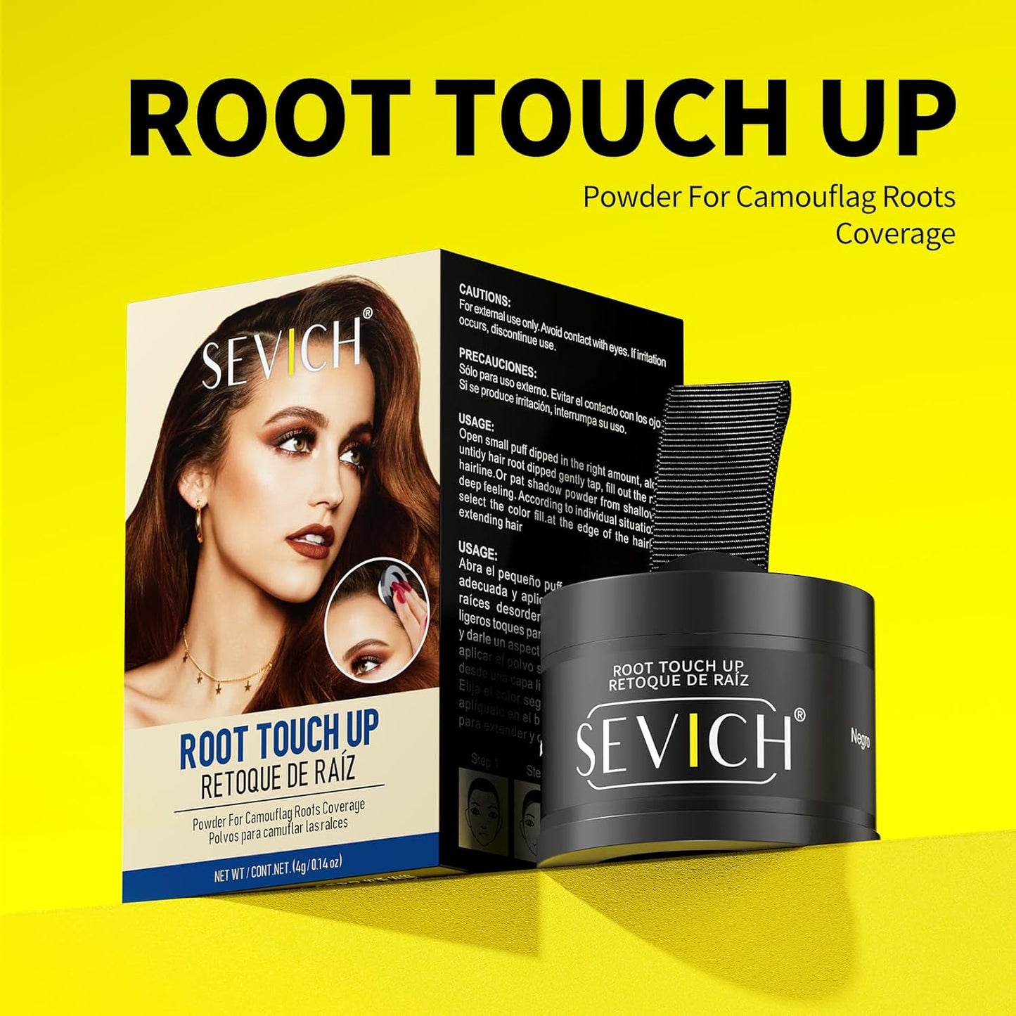Sevich Hairline Powder, Instantly Conceals Hair Loss, Hair Shadow Toppers for Women & Men, Root Touch up for Thinning Gray Hair, Windproof & Sweatproof, Light Blonde