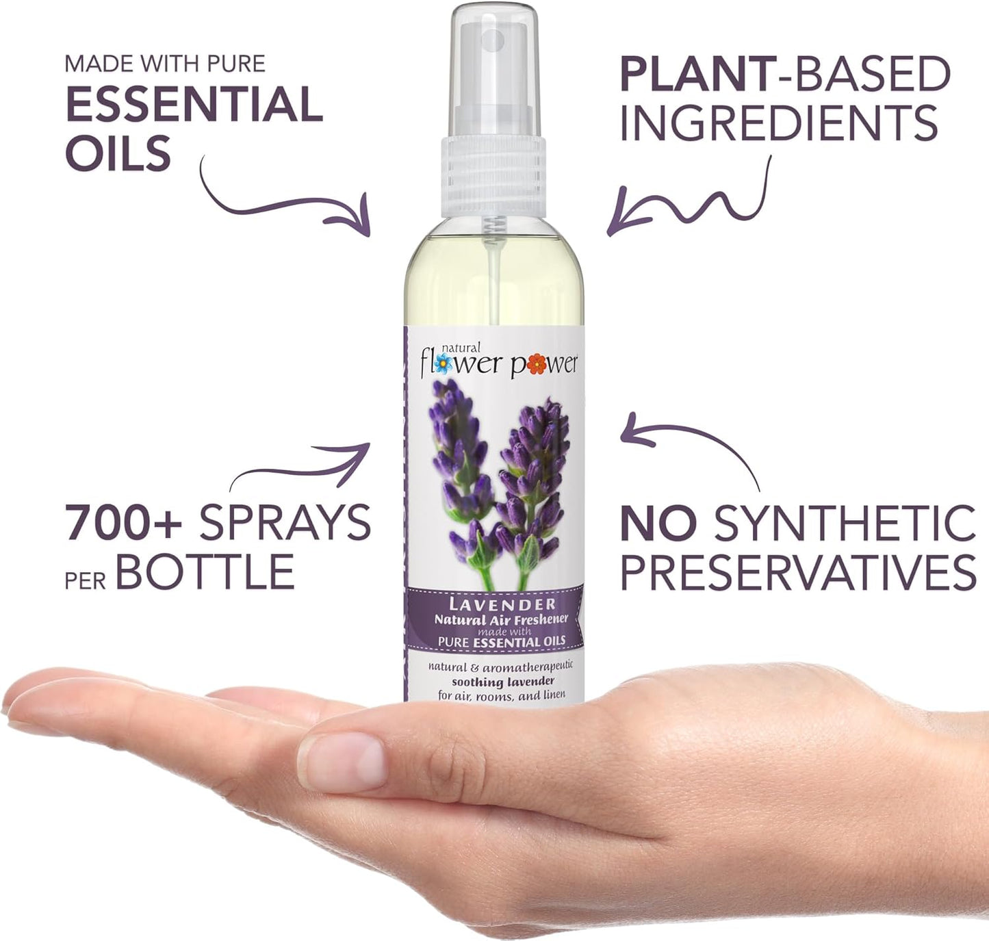 Air Freshener Spray - Odor Eliminator with Essential Oils for the Home, Car & Fabric - Cruelty Free & Vegan - 2 Pack with Lavender and Citrus & Spice - 2 x 4 oz