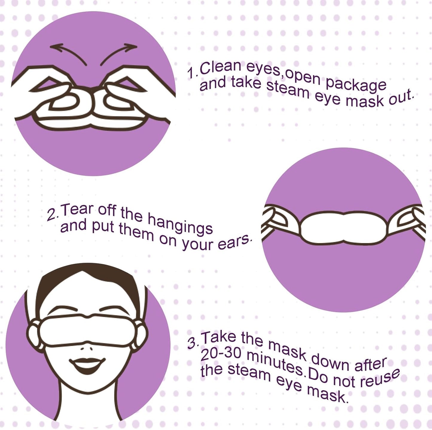 20 Packs Steam Eye Masks for Dry Eyes and Puffiness,Disposable Heated Eye Mask Warm Compress for Eyes,Relief Eye Fatigue Hot Sleep Mask for Men Women,Lavender