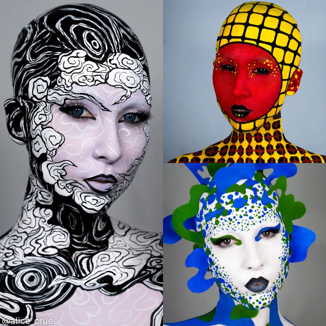 Mehron EDGE Face & Body Paint| Professional Water-Activated Face Paint Makeup | Made in the USA | For Cosplay, Halloween, & SFX (Mulit Color Palette)