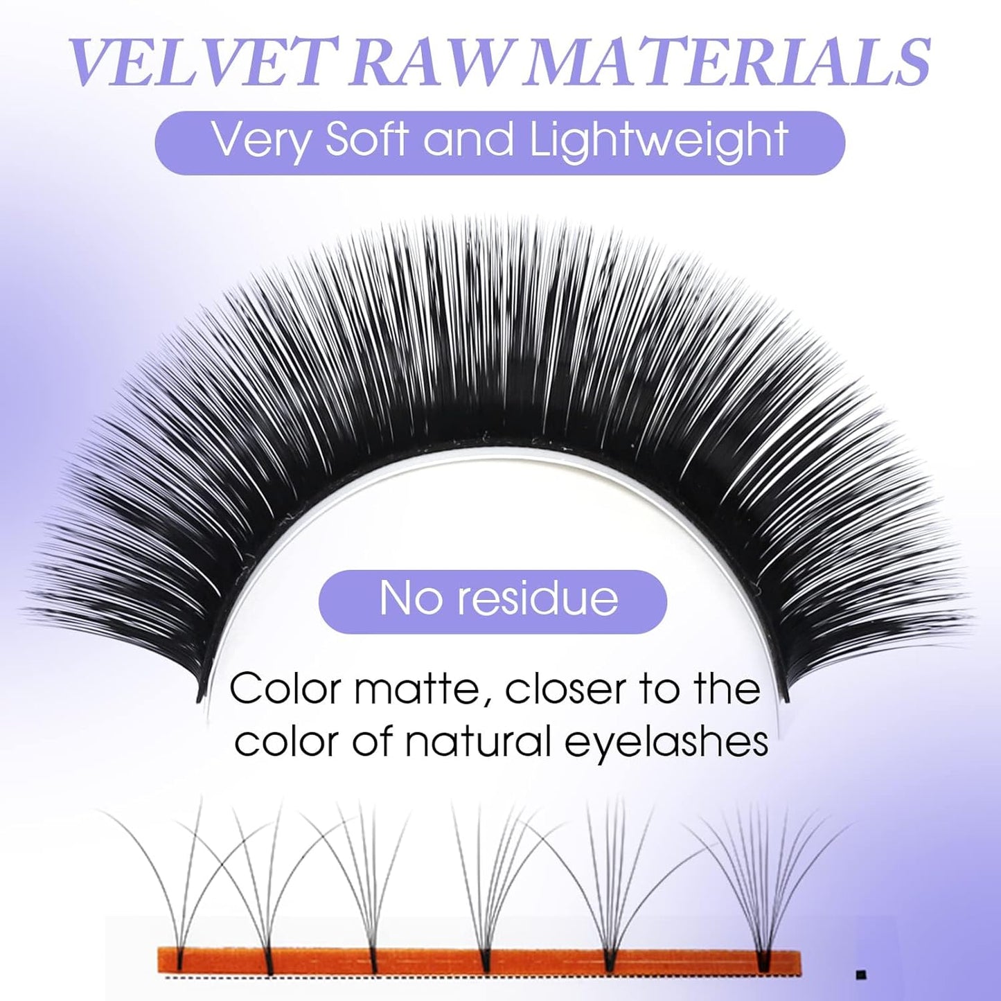 Easy Fan Volume for Lash Artists: Wendy, Handmade Fans for Eyelash Extensions, Self Fanning, Blooming, B-KH, Black, D-0.07-8-14