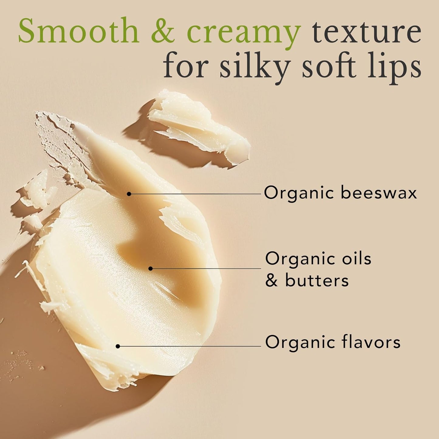 Organic Lip Balm - 4 Pack Beeswax Vanilla Chapstick, All Natural Lip Balm Gifts for Women, Organic Chapstick, Birthday Gifts for Her & Him, Hydrating Vanilla Lip Balm Beauty Gifts, Natural Chapstick