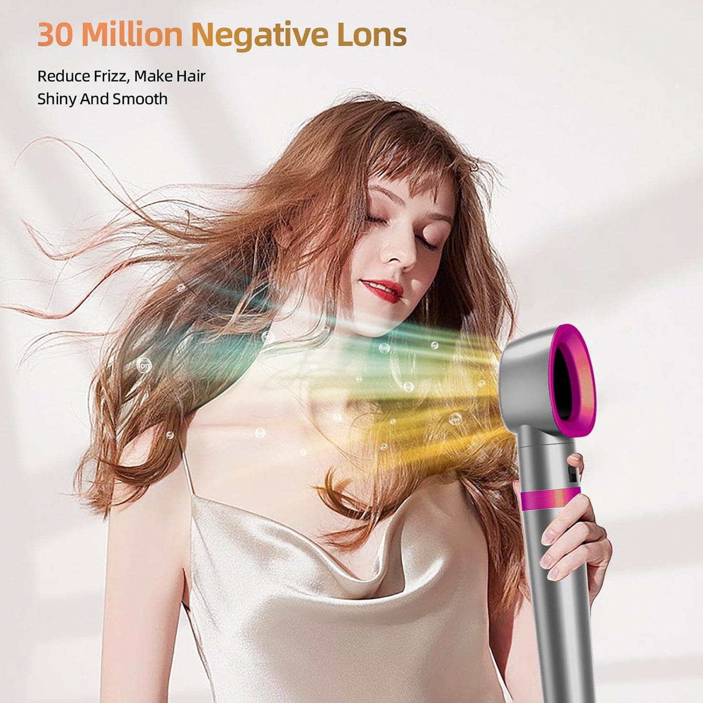 T-GOGO Hair Dryer Brush Professional: 6 in 1 Hot Air Hair Styler & Dryer Set, Powerful Hair Air Curling Iron High-Speed Negative Ionic Blow Dryer, Auto-Wrap, No Heat Damage (Red)