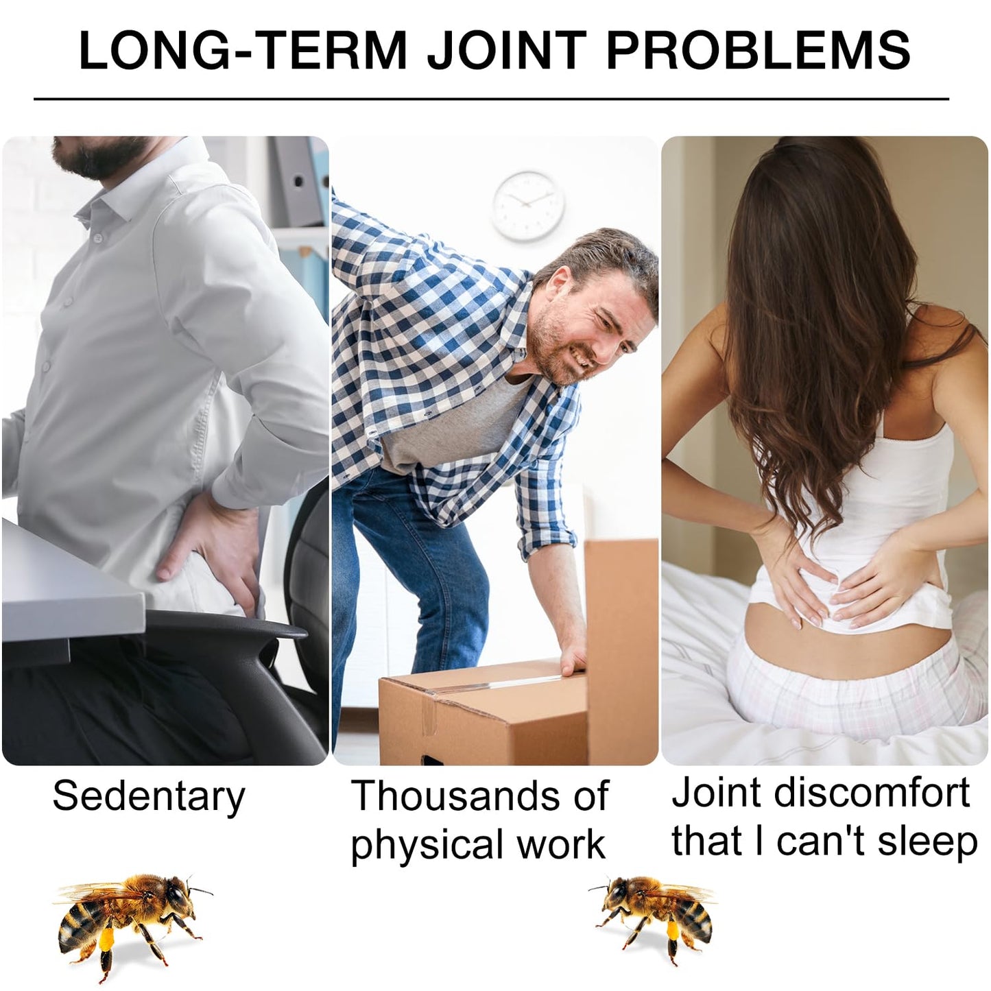 2Pcs Professional Bee Venom Joint,Bee Venom & Turmeric Cream,Natural Bee Venom Cream,Effective for The Back,Waist,Neck,Hands,Knees