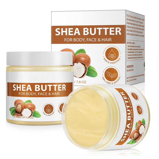 Shea Butter Raw Organic - 2 Pack, Natural Raw Unrefined Shea Butter Hand Cream, Moisturizing and Locking Water, Keeps Skin Healthy and Vibrant, 15.6 Oz