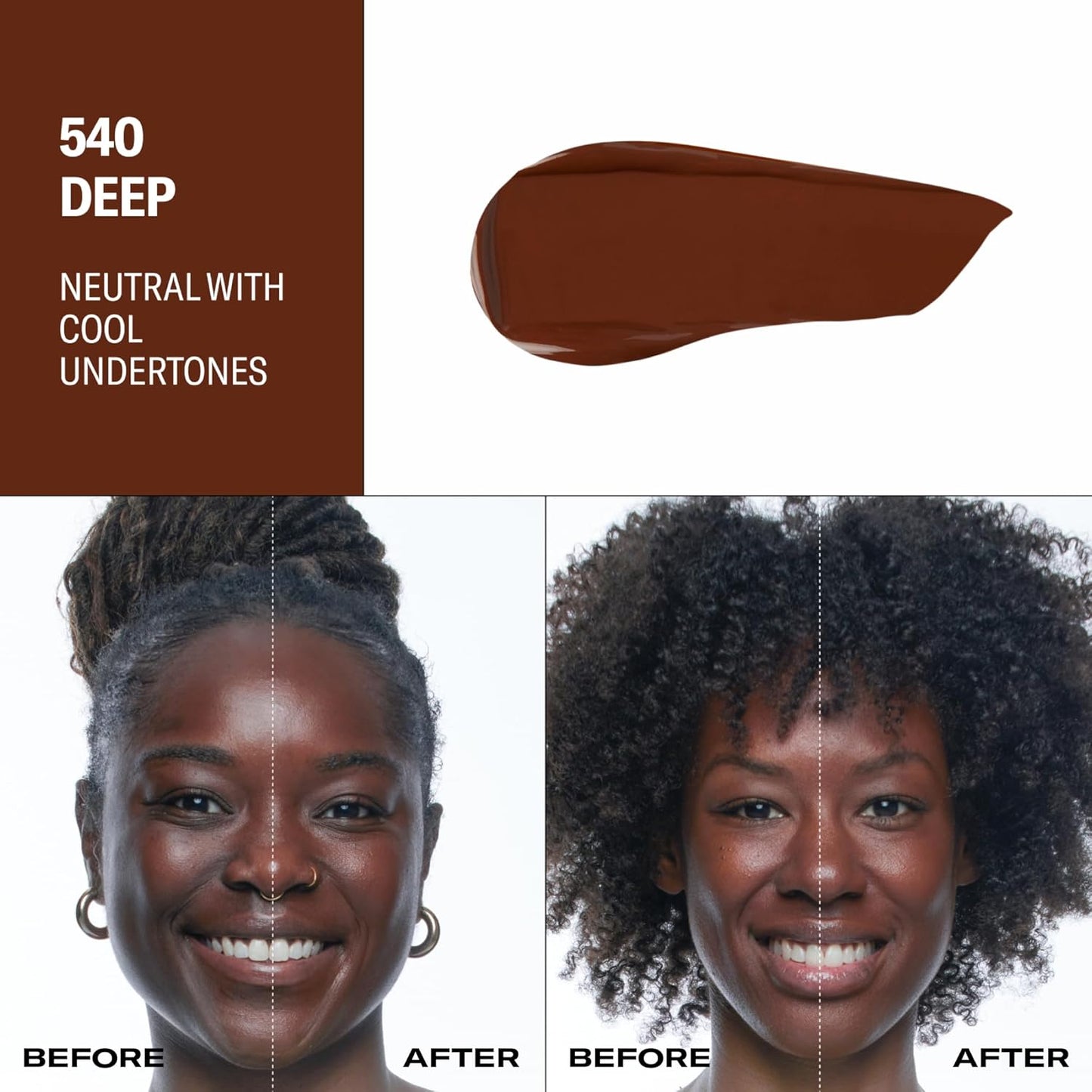 Youthforia Date Night Skin Tint Serum Foundation, Light-Medium Coverage, Hydrating Formula, Vegan & Cruelty-Free, 540 Deep - Neutral with Cool Undertones