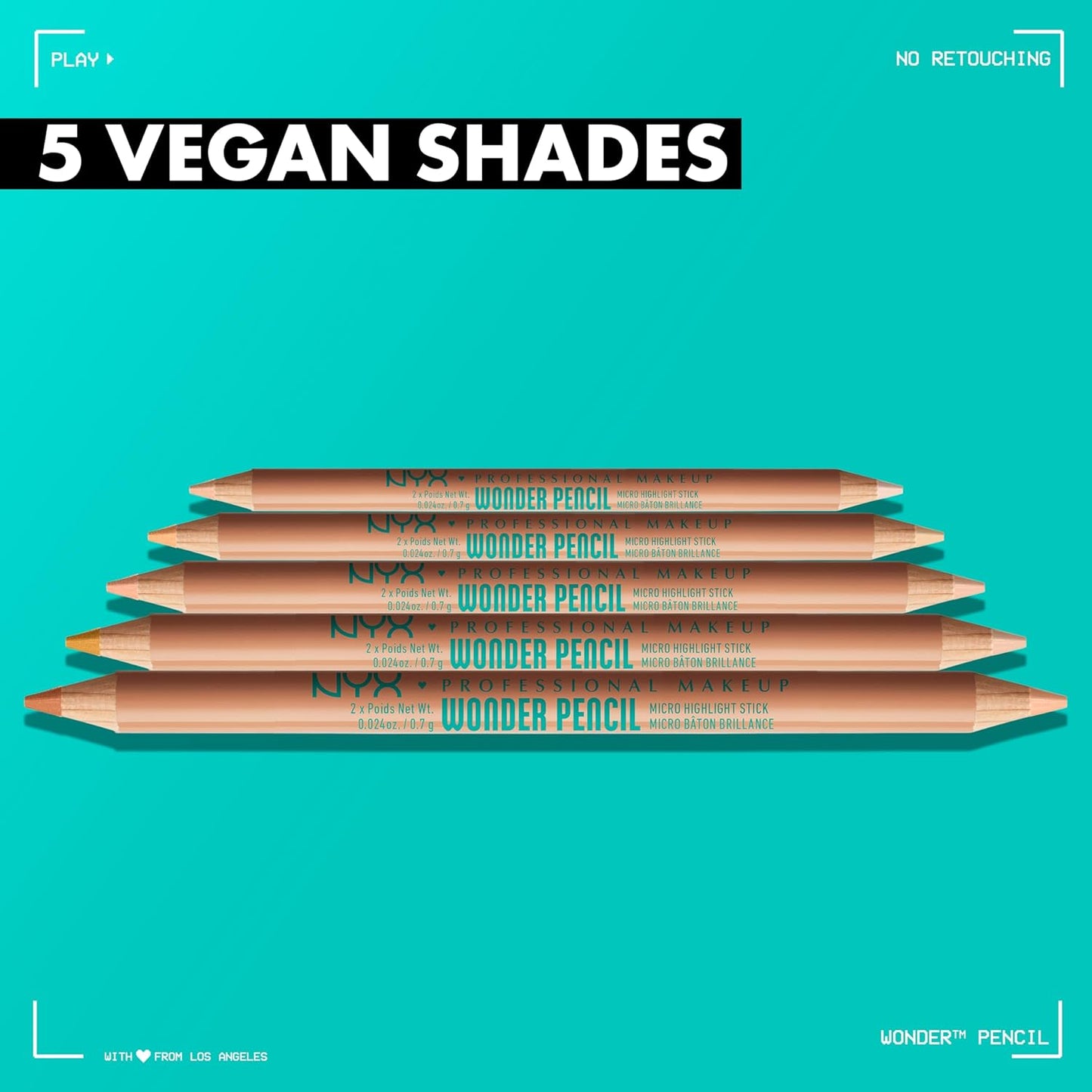 NYX PROFESSIONAL MAKEUP Wonder Pencil, Multi-Use Micro Highlighter & Concealer Stick - Deep