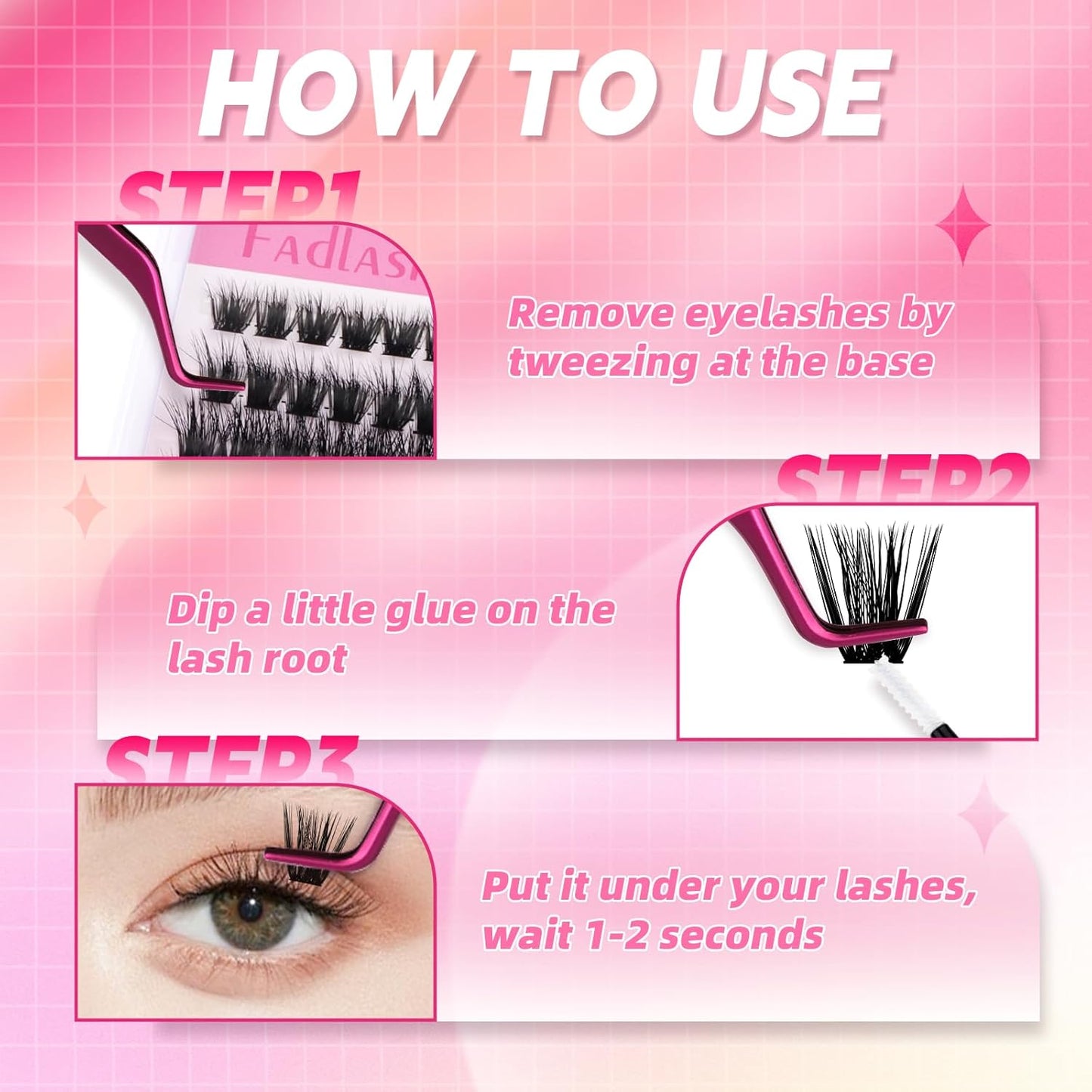 Lash Clusters 280pcs 60D+80D 8-20mm Cluster Lashes Mixed Tray 3D Effect Volume Individual Lashes Cluster Eyelash Extensions Fluffy Soft D Curl DIY Lash Extension Kit at Home (60D+80D-0.07-D,8-20mm)