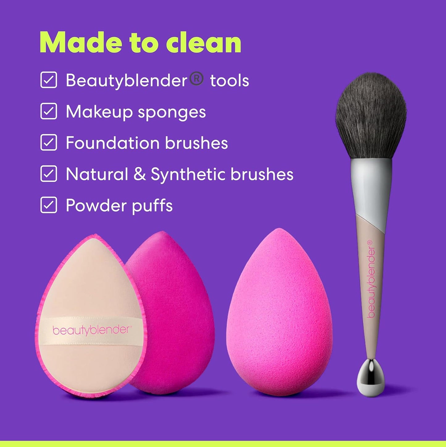Blendercleanser® Solid Lavender Sponge & Brush Cleanser (1oz)