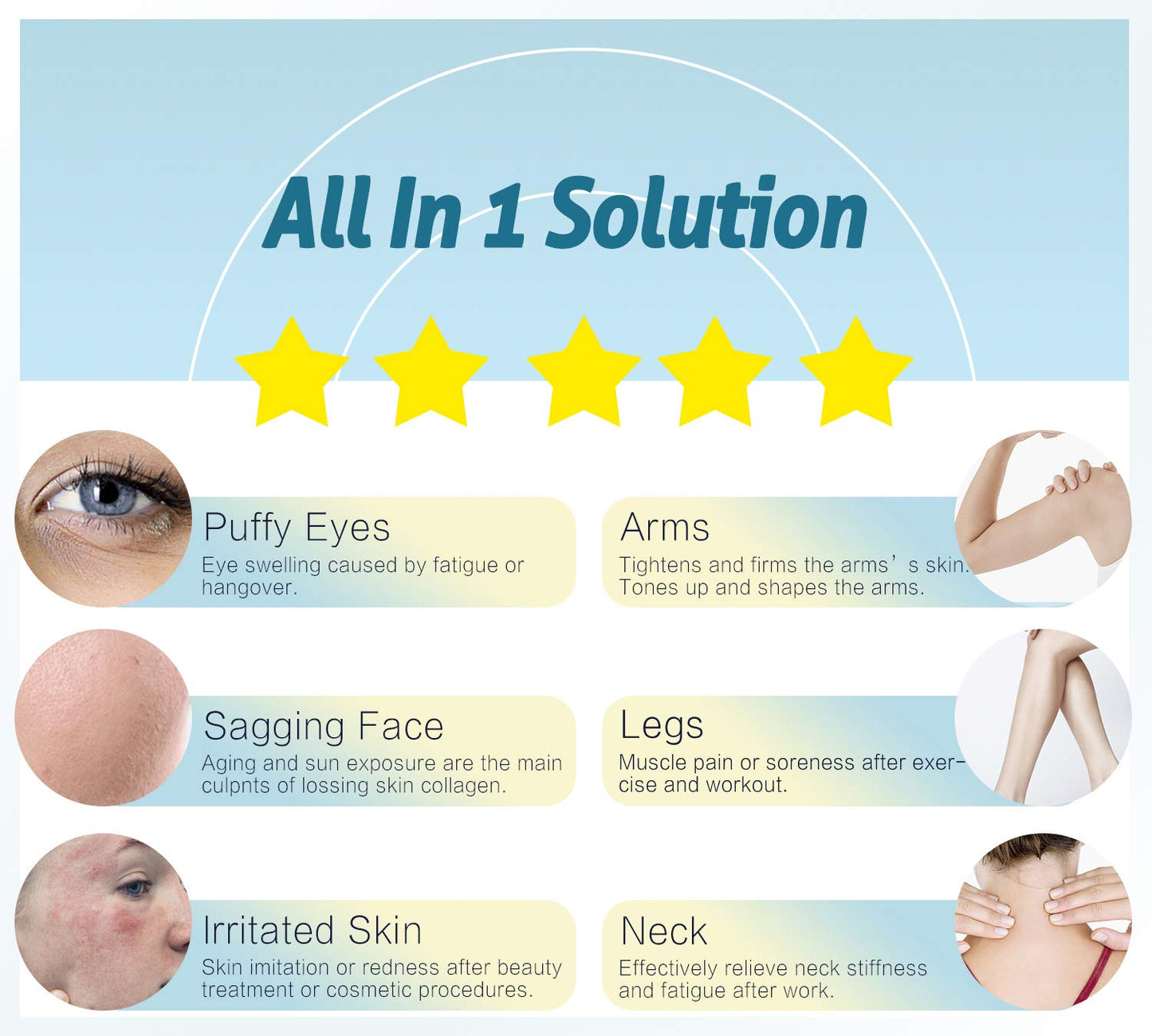 ESARORA Ice Roller for Face & Eye, Puffiness, Migraine, Pain Relief and Minor Injury, Skin Care Products, Blue