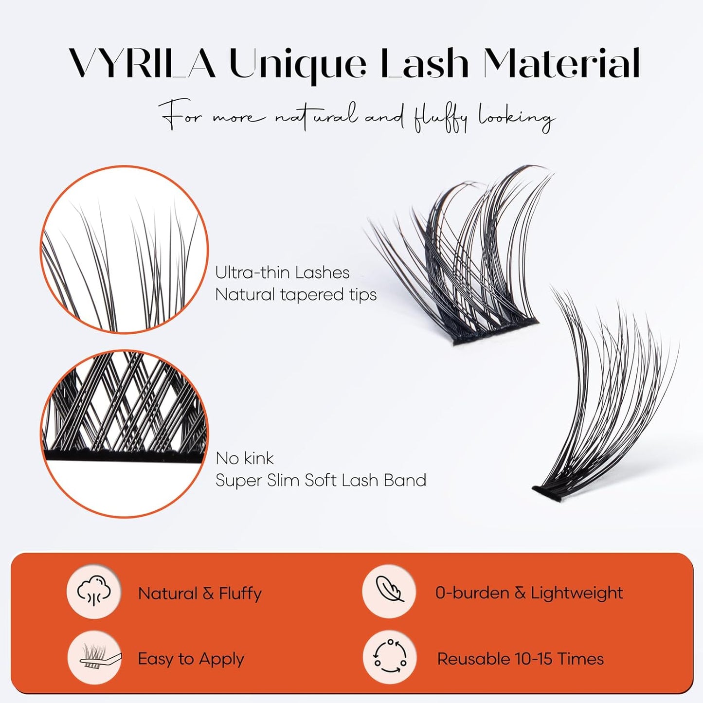 Lash Clusters-VYRILA 0.07mm Wispy Eyelashes C Curl Eyelash Clusters 8-14mix Individual Lashes Extension DIY at Home (30P+S05 192pcs-8-14mix)