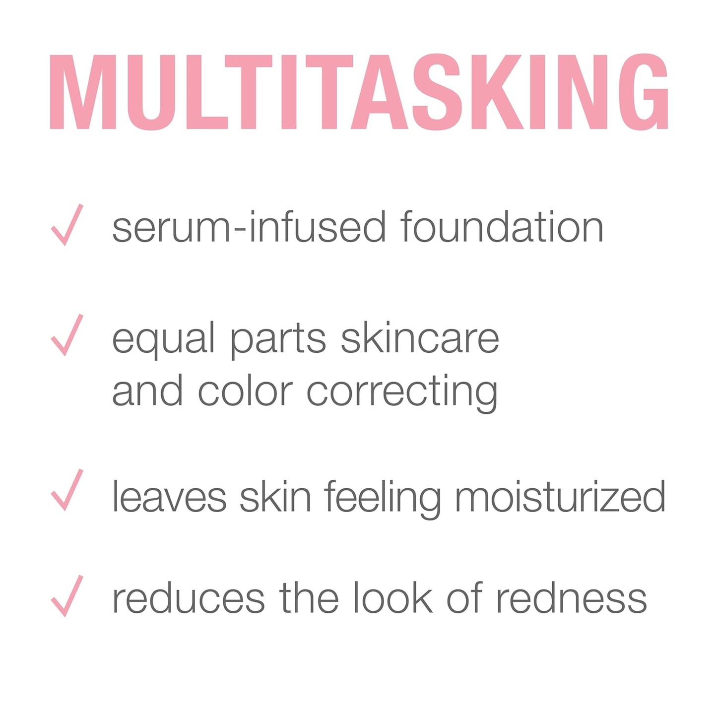 Neutrogena Healthy Skin Sensitive Skin Serum Foundation with Pro-Vitamin B5, Color Correcting & Pore Minimizing Liquid Foundation & Face Serum, Buildable Coverage, Medium/Deep 01, 1 oz