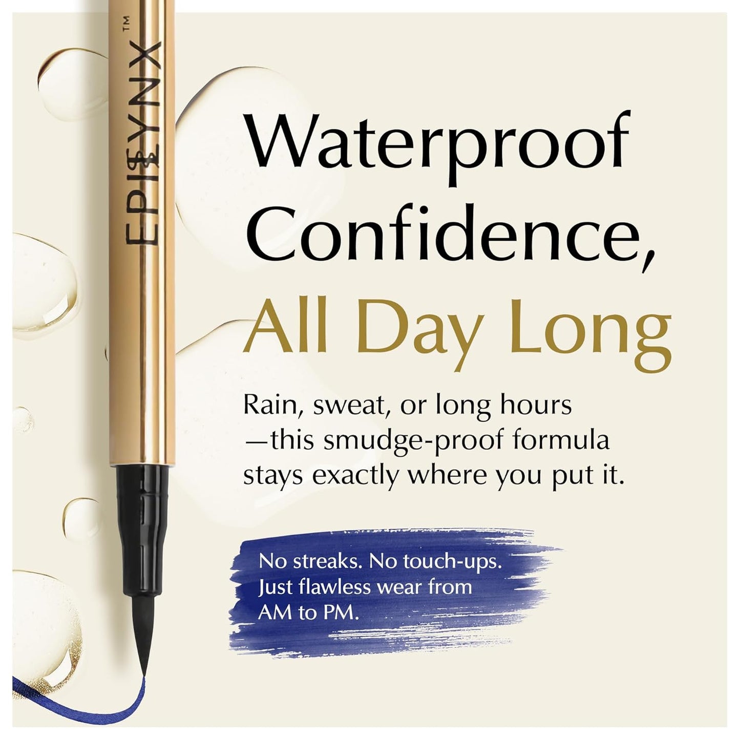 Waterproof Eyeliner - Smudge-Proof Liquid Eyeliner Pen with Precision Tip for Smooth, Long-Lasting Application - Vegan, Hypoallergenic & Gluten-Free Eye Liner - 2mL Blue