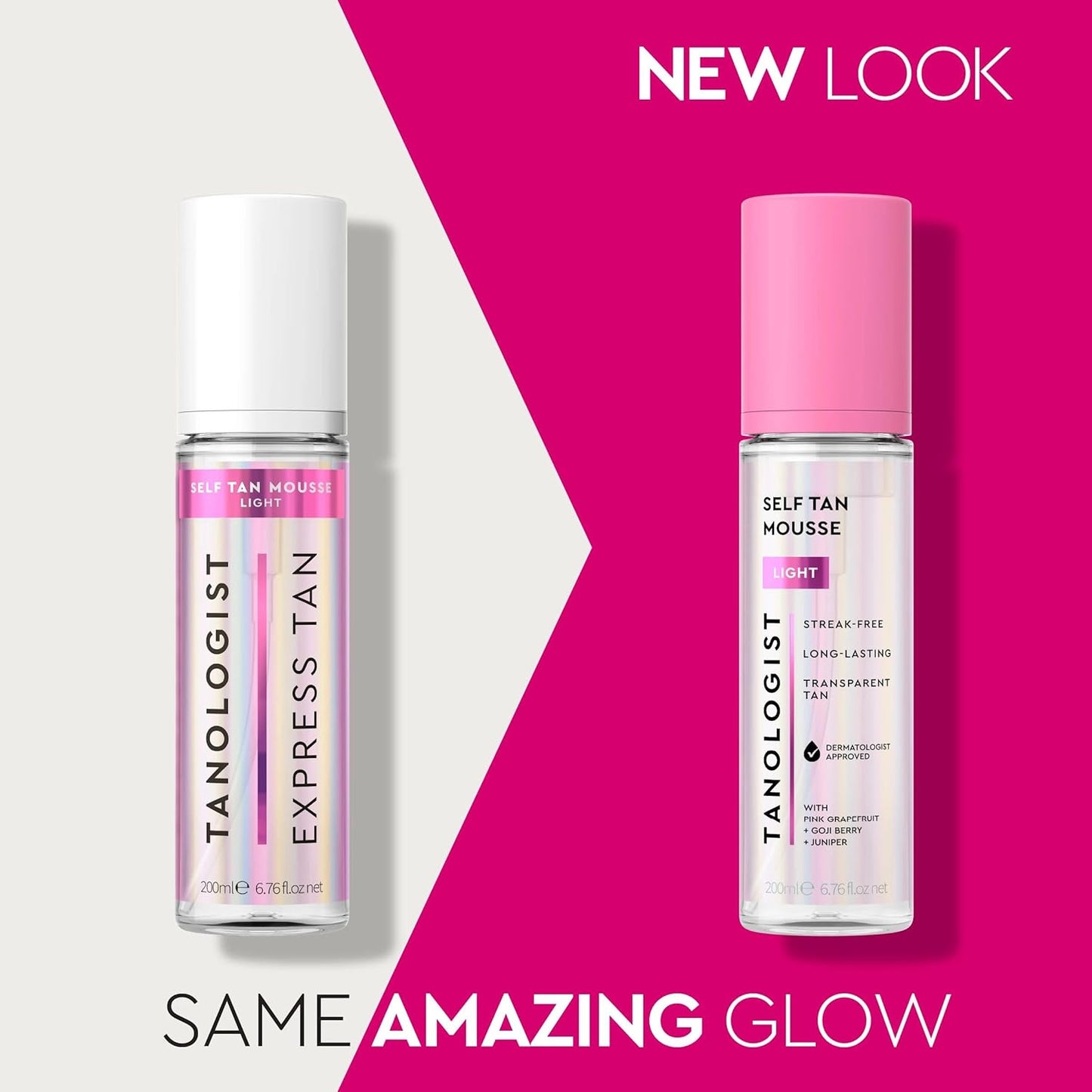 Tanologist Light Self Tan Mousse, Clear Self-Tanning Mousse, Streak-Free, Natural Glow, No Fake Tan Smell Or Orange Tone, Long Lasting, Clean Ingredients, Vegan, 6.76 fl. oz/200 ml Bottle