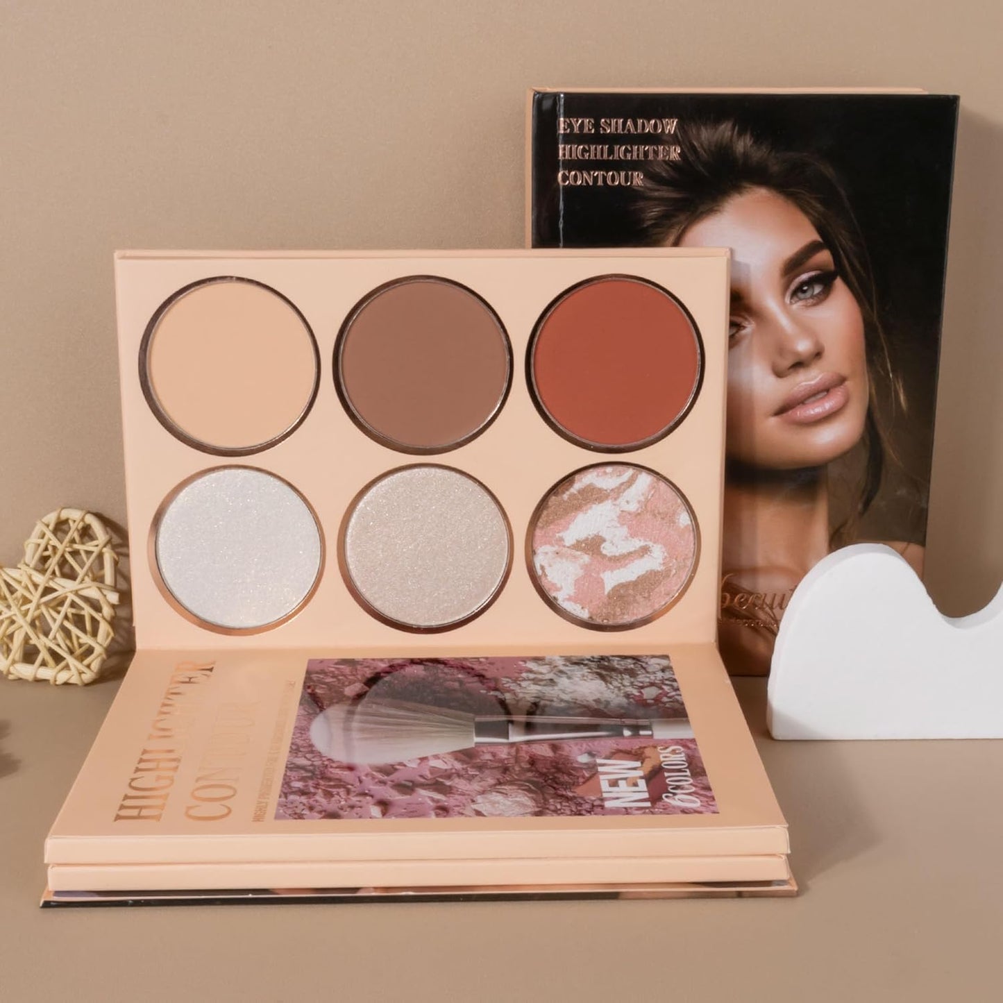 4-Layer Multi - Functional Beauty Book Kit- Style Makeup Palette Ingeniously Combines Eyeshadows, Blushes, Highlighters, Contour Powders In One,Best Choice for A Gift for Women (U150B)
