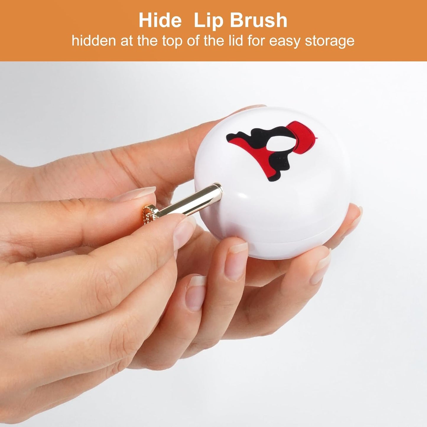 2 Pack Lip Balm Containers,Plastic Portable Empty Lip Balm Container with Mirror and Silicone Lip,Empty Lipstick Dispenser Box for Travel,Home