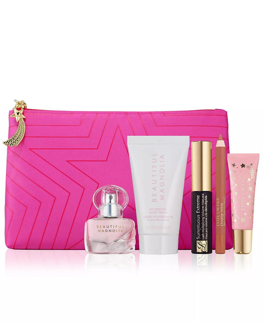 Estee Lauder 6-PC Beautiful Magnolia Perfume Spray, Hand Cream, Lip Gloss, Liner, Mascara Gift Set