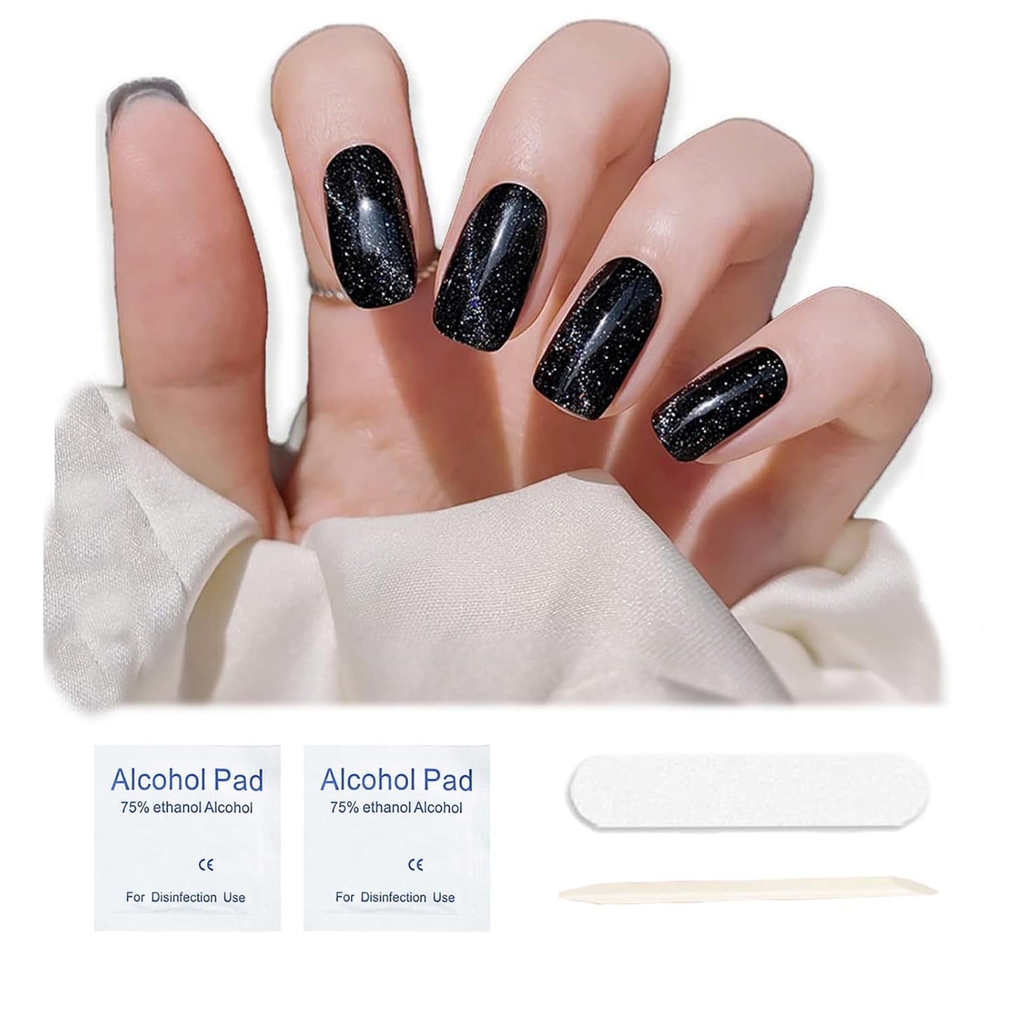 Semi Cured Gel Nail Strips, 20 pcs Gel Stikers, Wraps, Salon-Quality, 2 Weeks Long Lasting Shell Aurora