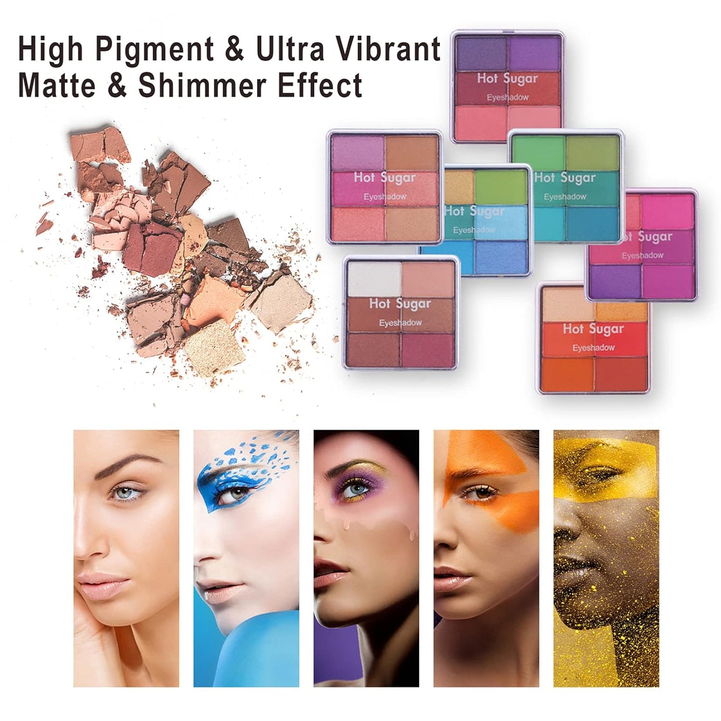 Hot Sugar Makeup Kit for Girls and Women - Full Starter Cosmetics Set with Eye Shadow Palette Lip Balm Blush Lip Gloss Brush Lip & Eye Pencil and Mirror