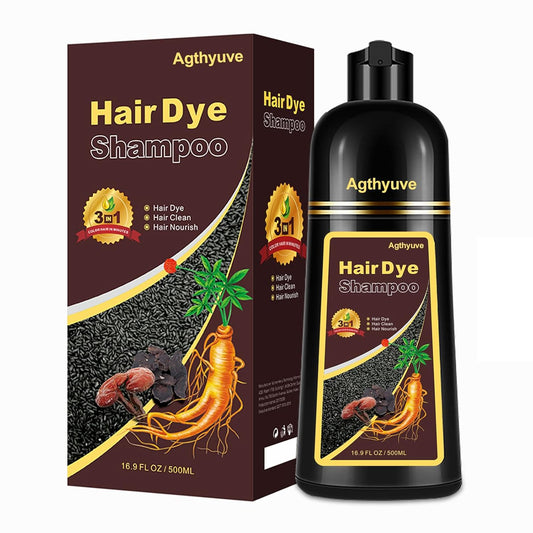 Hair Dye Shampoo 3 in 1, Dark Brown Hair Dye 16.9 FL Oz, Hair Shampoo, Semi-Permanent Hair Color Shampoo, Lasts 30 Days (Dark Brown)