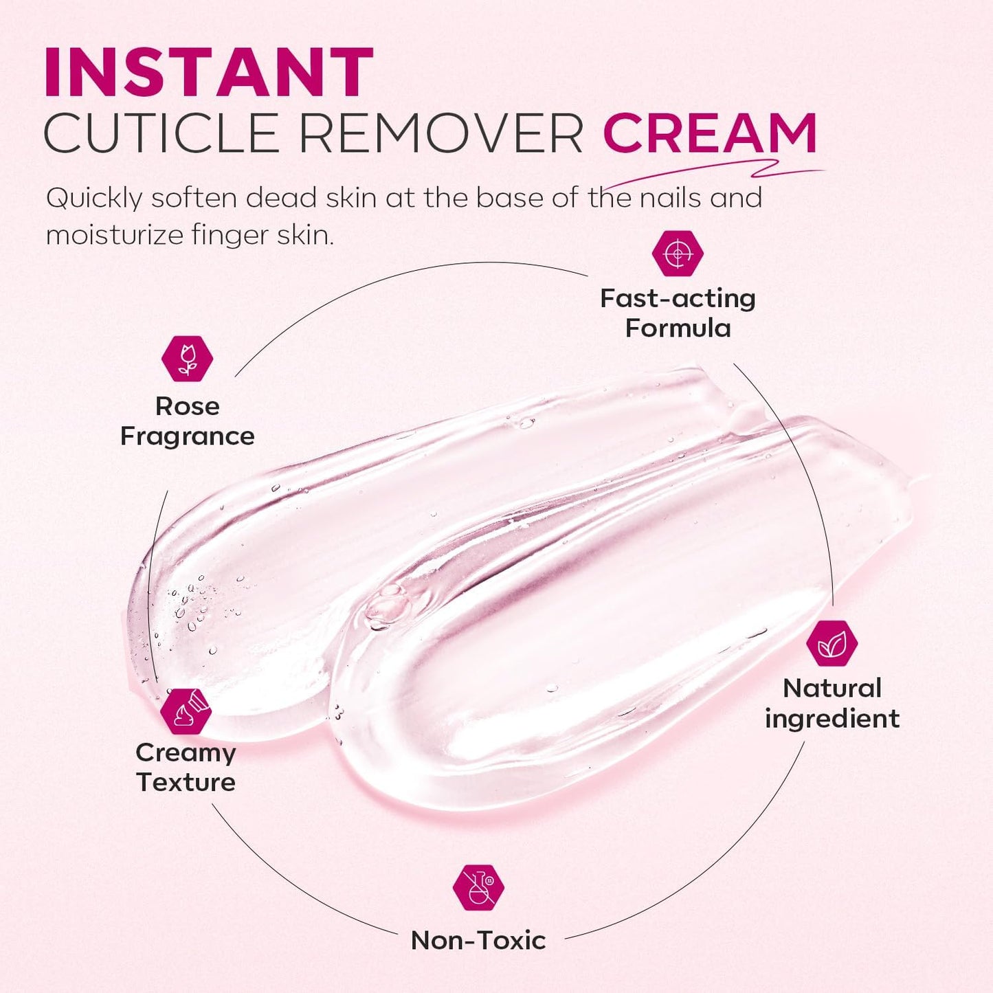 Modelones Cuticle Remover Cream Cuticle Softener Nail Repair for Damaged Nails Cuticle Remover Liquid for Nail Care Manicure Kit for Women 60ML 2.12 FL OZ