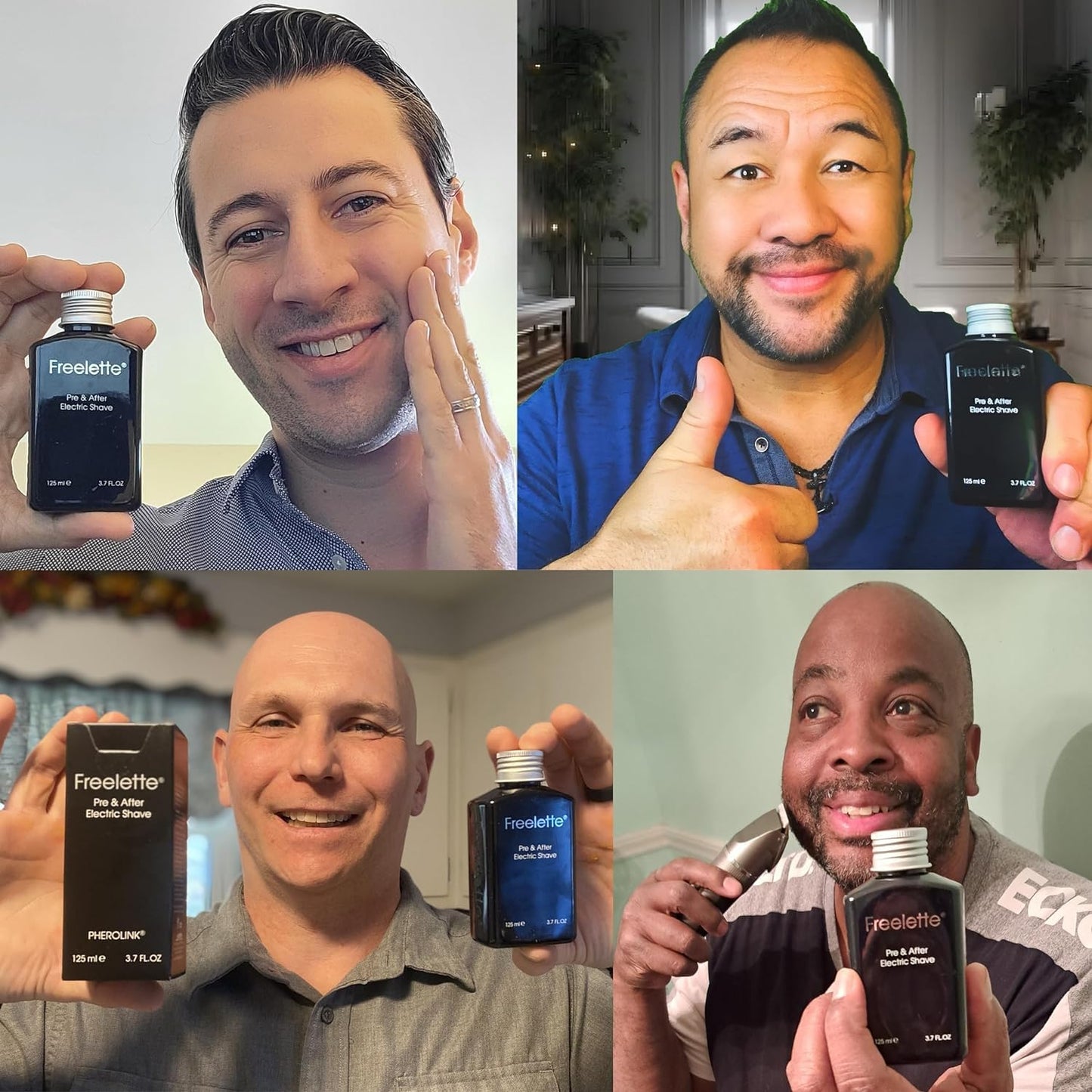 Pre Electric Shave After Shave Lotion Cream - Best For Close Shave - Smooth Irritation-Free Shaving - Shooting and Moisturising Formula Balm. Freelette (7.4 Fl Oz (Pack of 1), PALMETTO AND BISABOLOL)