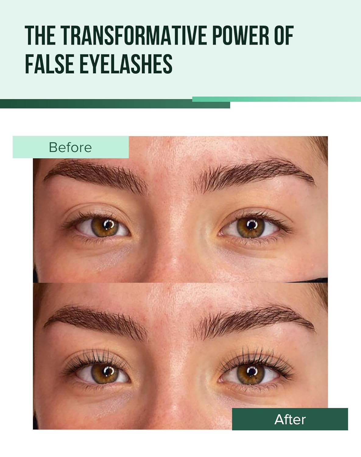 Eyelashes Wispy Lashes Natural Mink Eye Lashes Pack Clear Band Strip Lashes That Look Like Extensions Short False Eyelashes Natural 7 Pairs