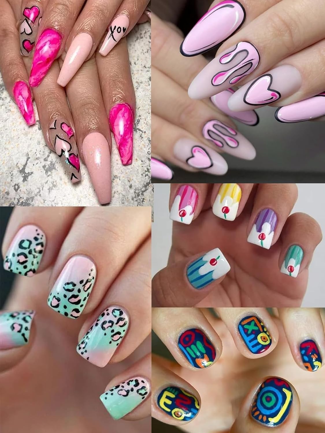 12 Color 3D Nail Art Pens Set, Kalolary 0.7mm Nail Point Graffiti Dotting Pen Drawing Painting Liner Brush for DIY Nail Art Beauty Adorn Manicure Tools