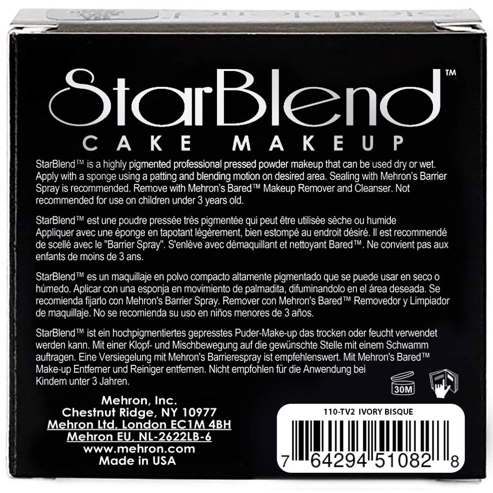 Mehron Makeup StarBlend Cake (2 oz) (Ivory Bisque)