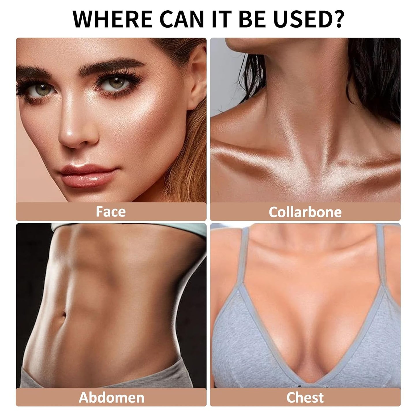 Boobeen 2 in 1 Contour Stick, Cream Bronzer Highlighter, Eyeshadow Pencil, Long-Lasting and Waterproof for All Areas of the Body