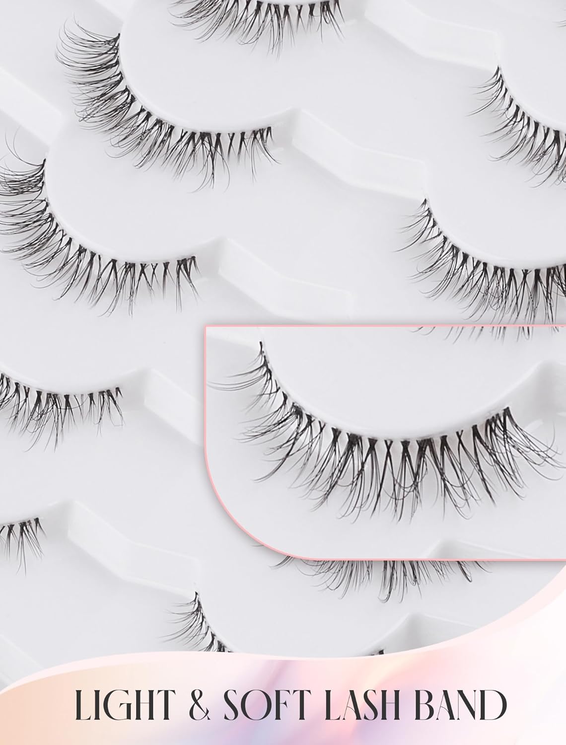 Natural Lashes Mink Natural Eyelashes False Eyelashes Natural Look False Lashes Wispy Eye Lashes Cat Eyelashes Fake Lashes KD292
