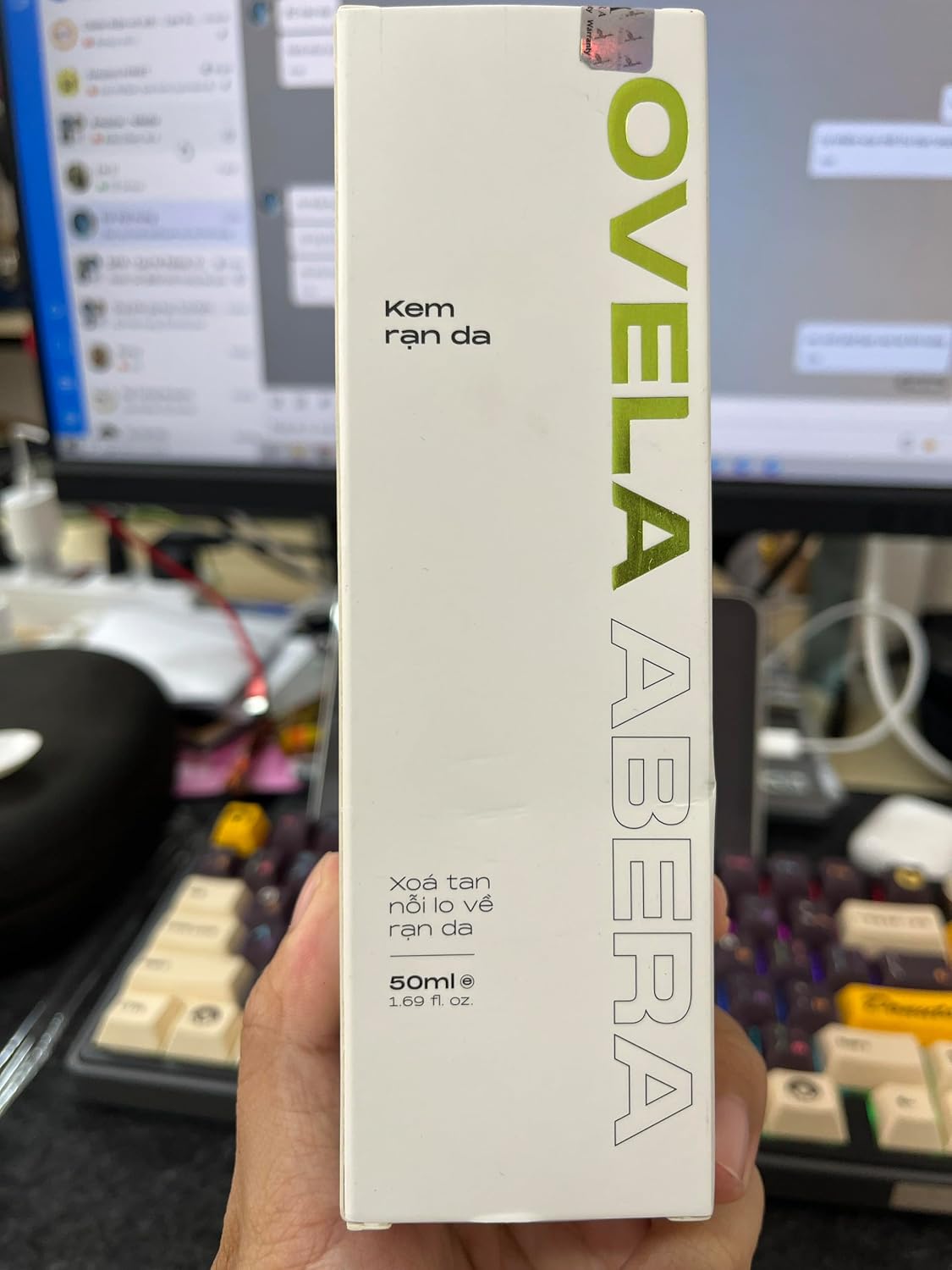 Abera Ovela Stretch Mark Cream, Stretch Marks Treatment For Pregnancy and Weight Fluctuations, Effective Treatment for Stretchmarks in All Skin Types (A. 1 Box + Ice Roller)