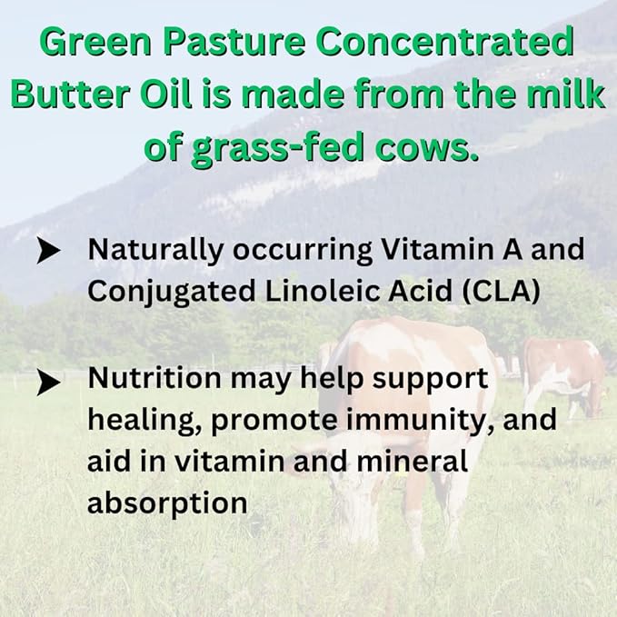 Green Pasture Butter Oil/Fermented Cod Liver Oil Blended Gel - 6.4 oz.- Vitamin A & D- EPA - DHA - Omega Fatty Acids (Chocolate)