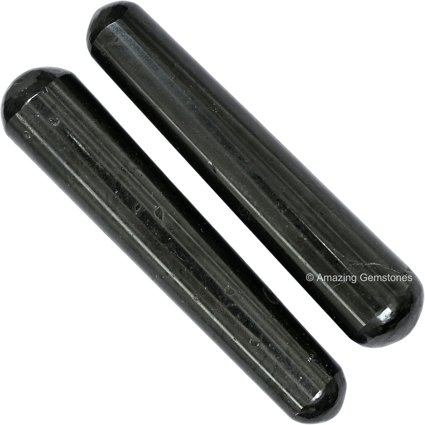 Amazing Gemstone Black Tourmaline Crystal Wand Massage Stick - Pelvic Wand Gua Sha for Adults - Crystals and Healing Stones Massage Wands for Adults Gifts (Smooth)