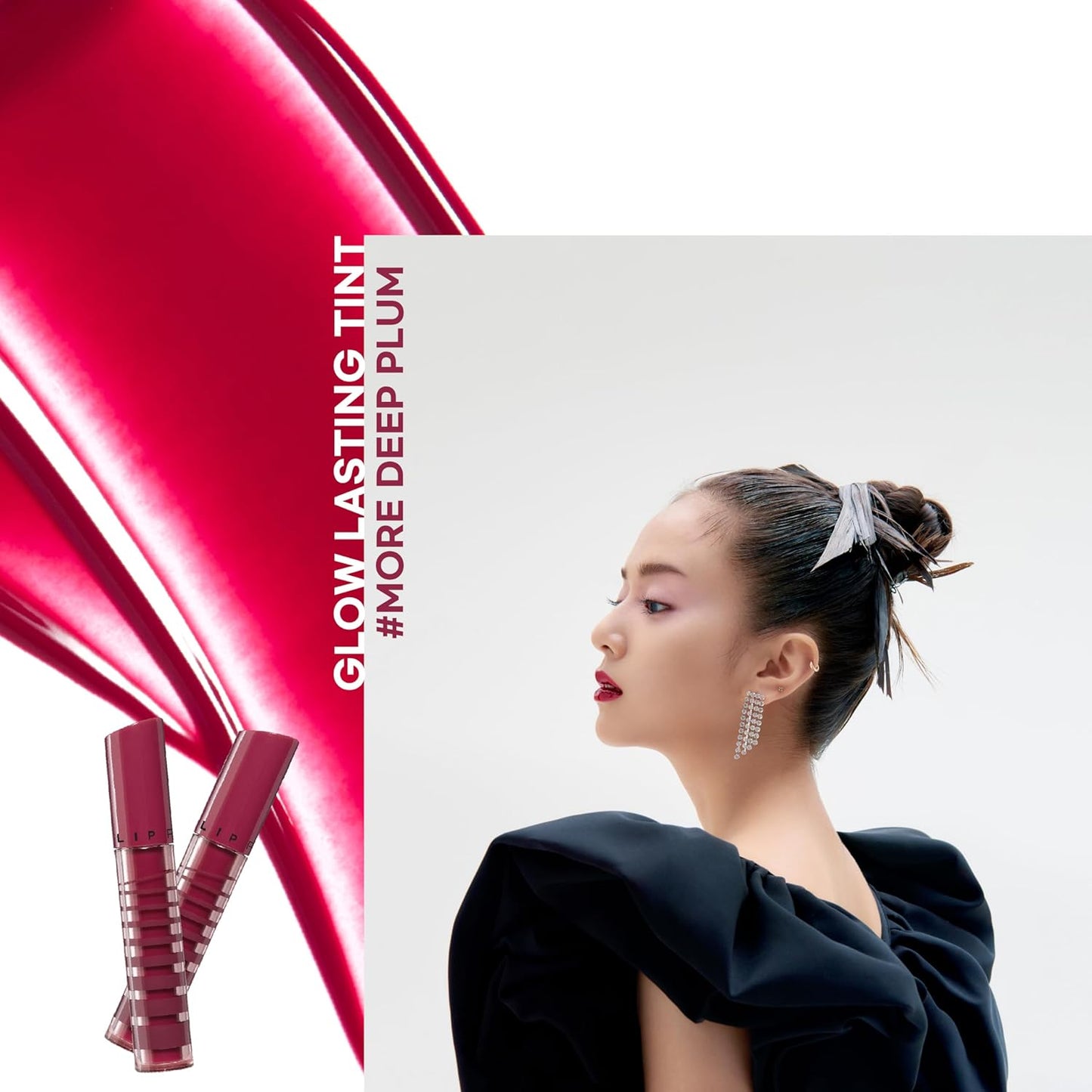 JUNG SAEM MOOL LIP-PRESSION Glow Lasting Tint 0.14 Fl Oz, Water-In-Oil Gloss Tint for Hydrated, Plump Lips, Non-Sticky Comfortable Fit for Radiant Lip Stain, Korean Lip Makeup (More Deep Plum)