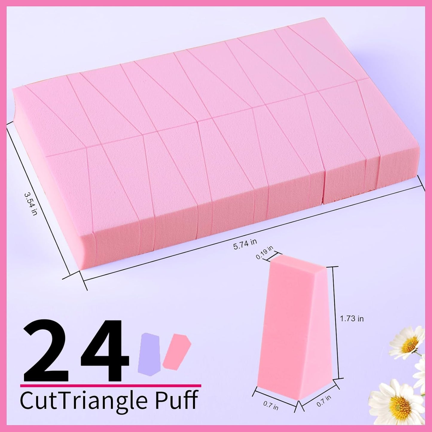 Teenitor 48 Pcs Makeup Sponges For Foundation, Latex Free Makeup Wedges Sponges For Liquid Cream Foundation Festival Halloween Makeup, Make Up Sponges For Face