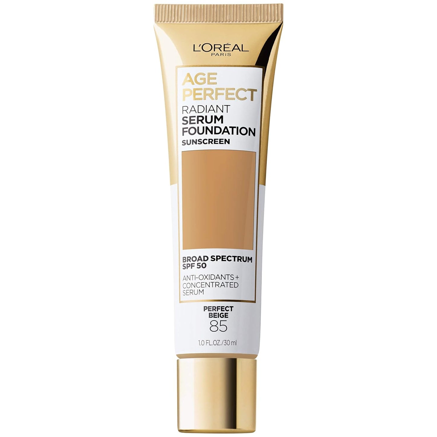 L'Oreal Paris Age Perfect Radiant Serum Foundation with SPF 50, Perfect Beige, 1 Ounce