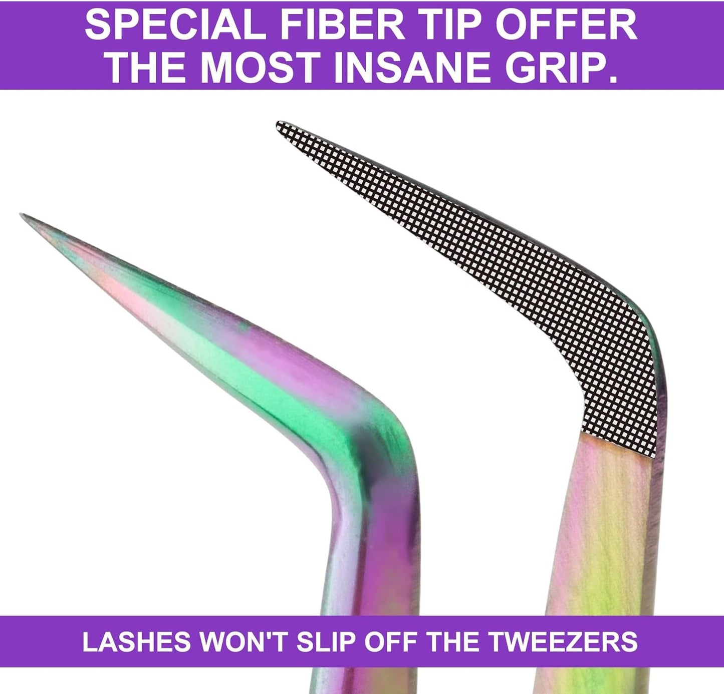 Fiber Tip Lash Tweezers For Eyelash Extension 4 Pcs Tweezers Professional Artist Tech Work Kit Tools,Best Volume Eyelash Lashes Extensions Precision Supplies Volume Boot 90 45 Degree(Multi)