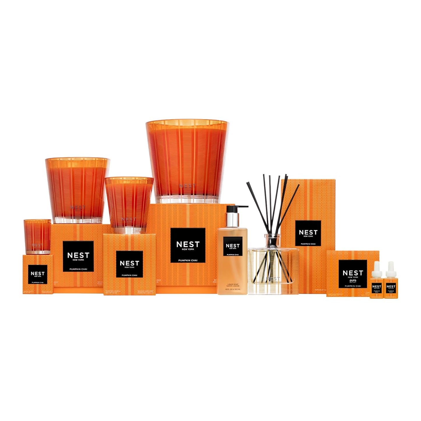 NEST New York Liquid Soap, Pumpkin Chai - 10 fl oz - Cleanses & Nourishes Skin - Approx. 300 Pumps Per Bottle - Gluten Free & Cruelty Free