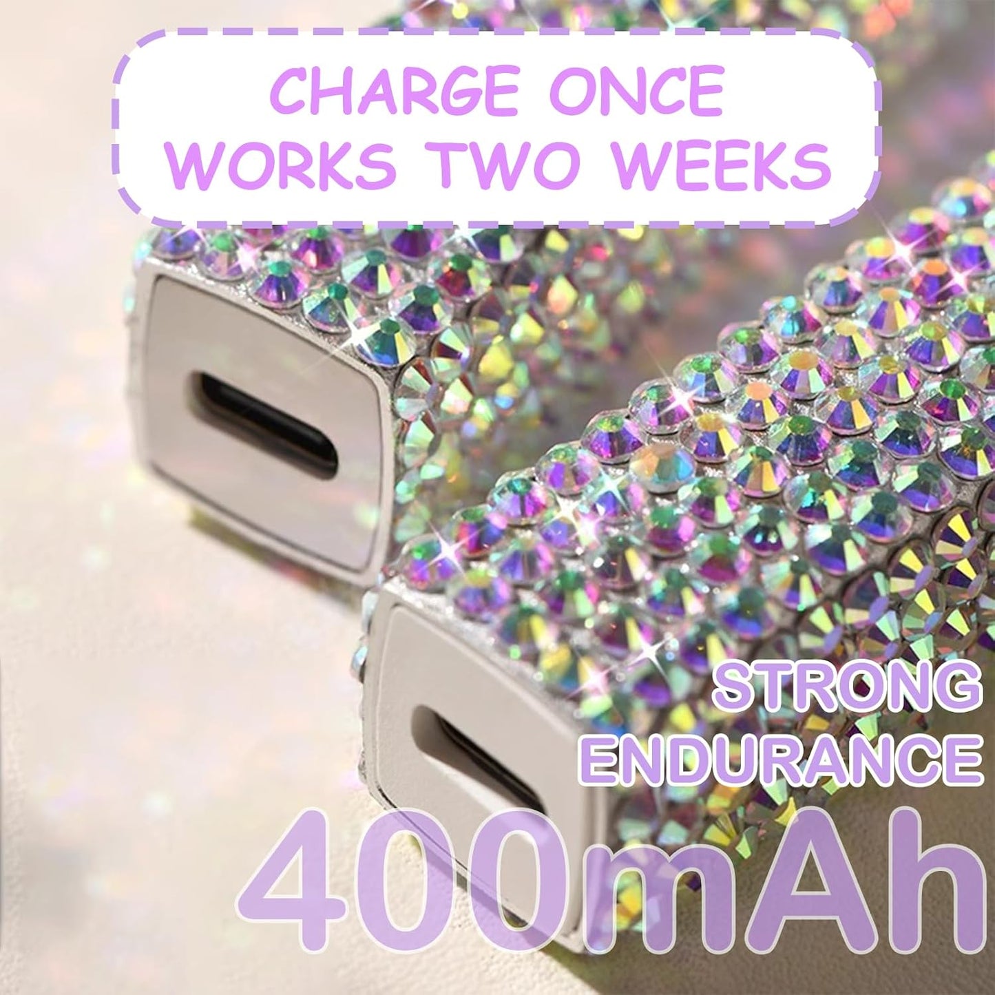 Crystal Rhinestone UV Nail Lamp, Artificial Bling Handheld UV Light for Nails, Portable Mini Nail Light with 2 Timer and LED Display, Rechargeable USB Nail Dryer for Fast Curing Gel Polish