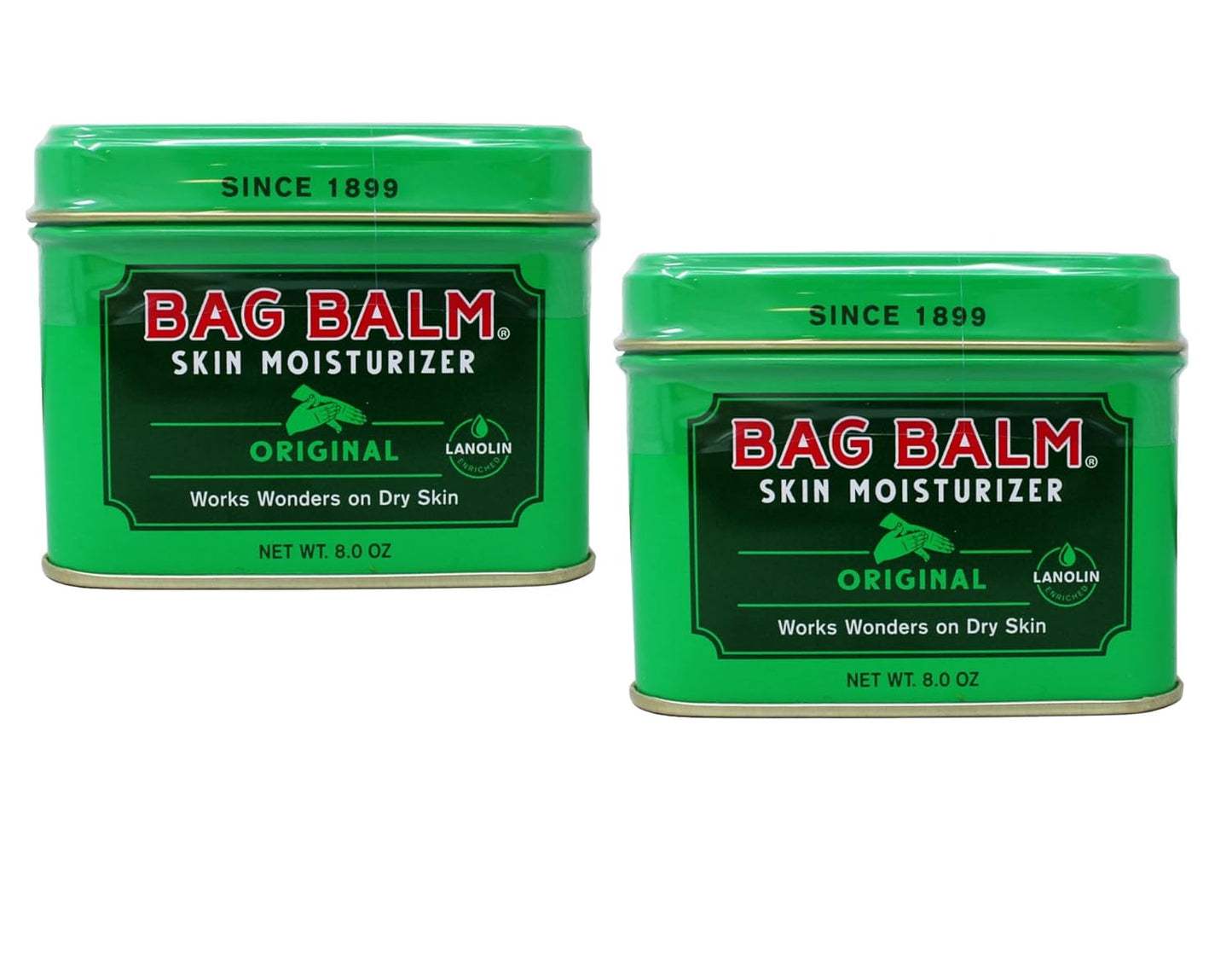 Bag Balm Vermonts Original Moisturizing And Softening Ointment, 8 Ounce (2 Pack)