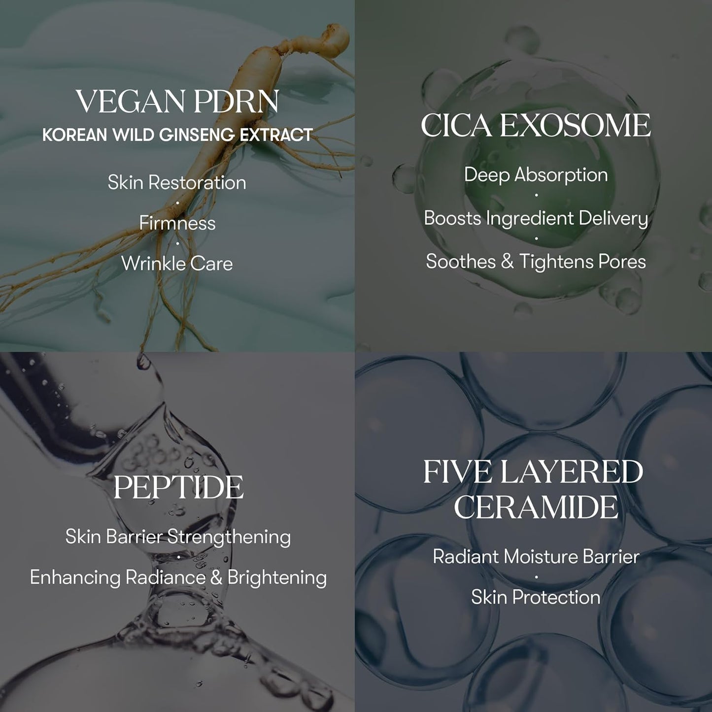 VT COSMETICS PDRN Cica Exosome Ampoule, Firming Serum with Peptide & Ceramide for Anti-Aging, Wrinkle Care, Plumping, Hydration & Radiant Glow, For All Skin Types, Korean Skincare (1.01 fl. oz.)