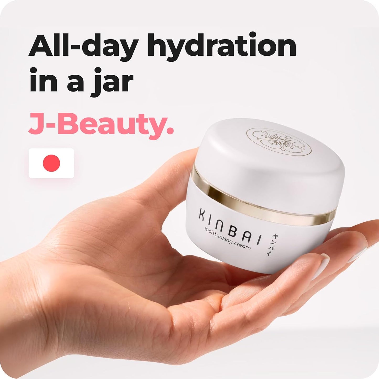Moisturizer - Hydrating Face Cream for Dry Skin - Lightweight, Silky Texture - Collagen Boosting Peptides - Made in Japan - Wildflower Fragrance