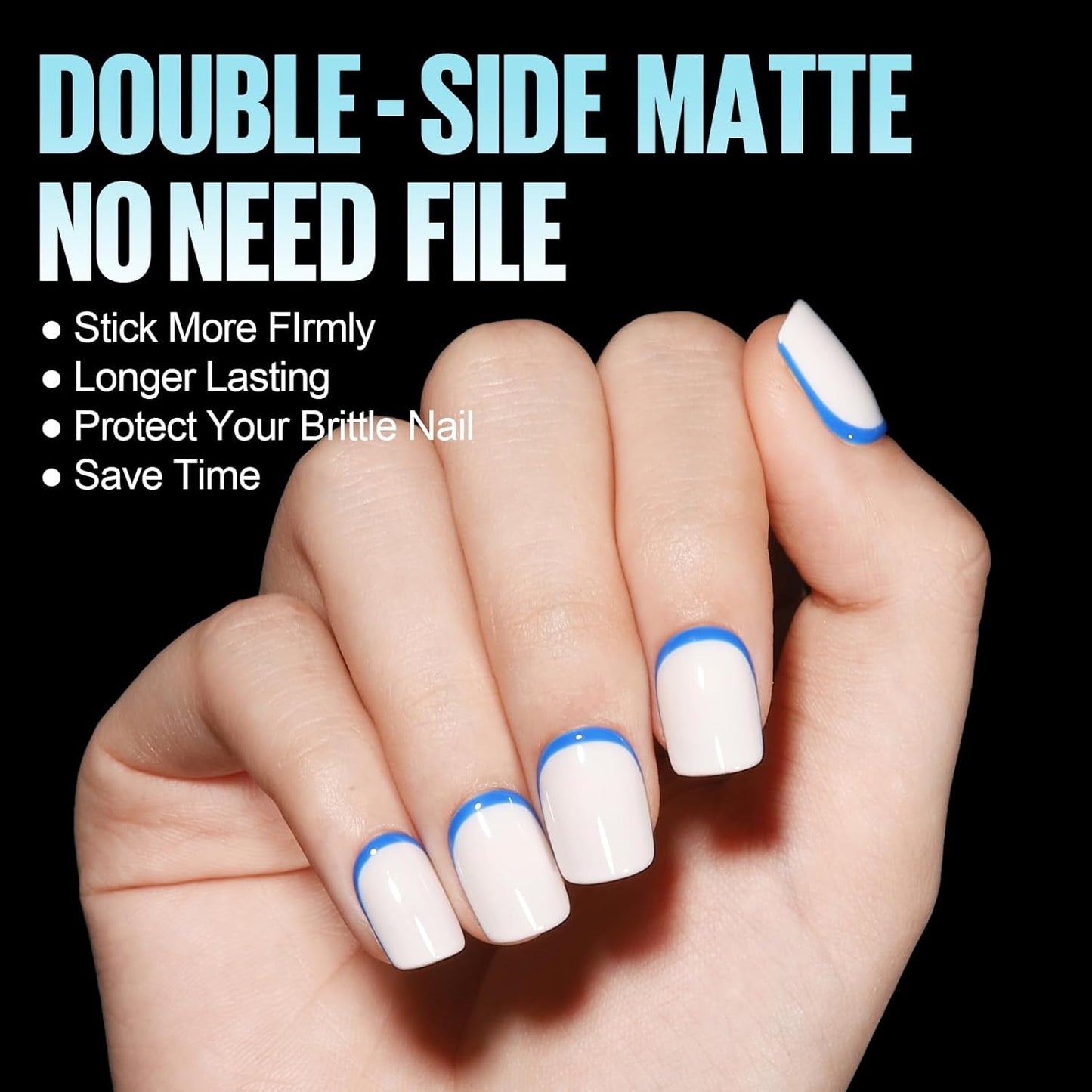 TOMICCA Extra Short Nail Tips Square, 15 Sizes Pre-shaped Soft Full Matte Square Nails, 360Pcs Acrylic Full Cover Gel Tips Press on Nails for Nail Extension Manicure