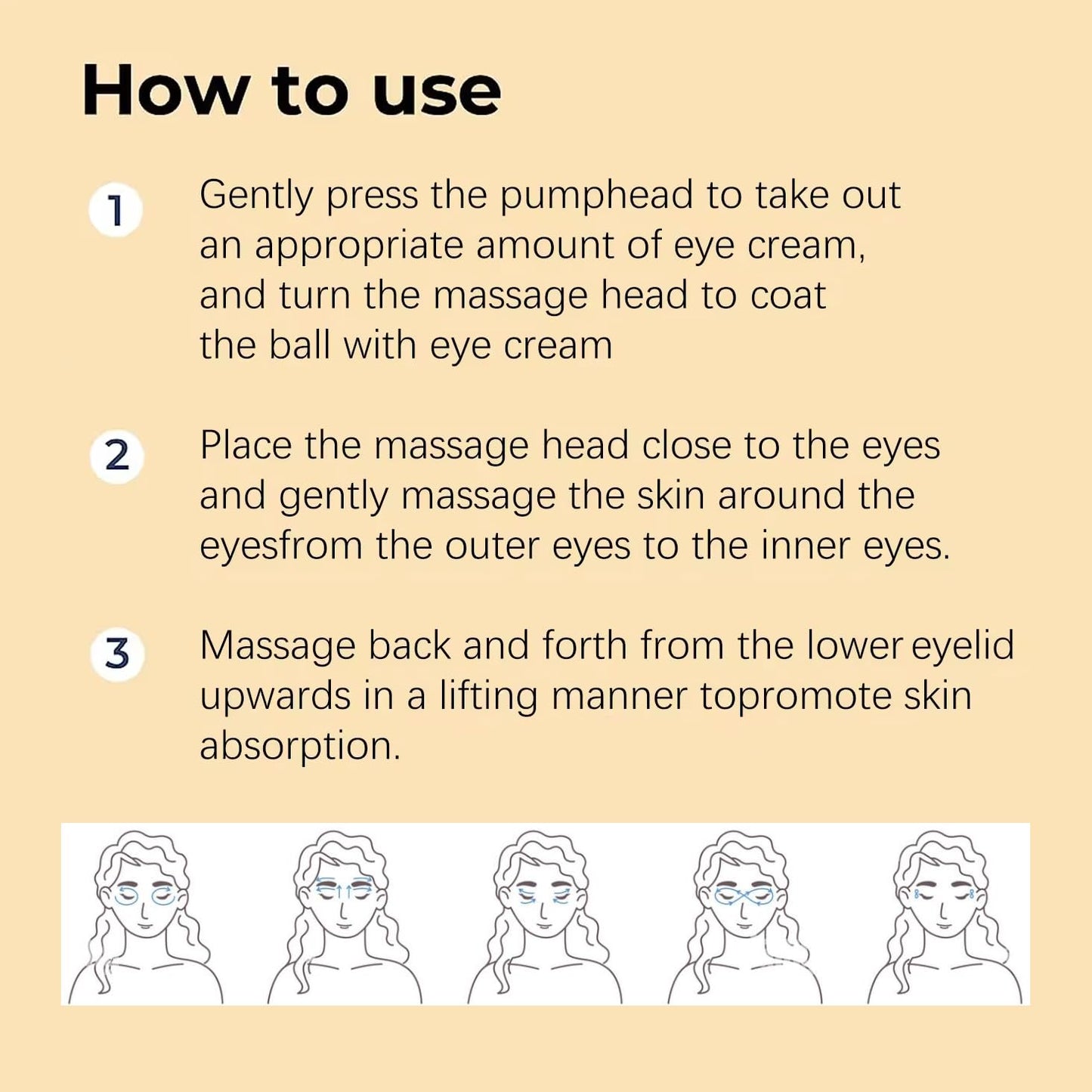 Snail Peptide Eye Serum, Under Eye Roller Cream to Reduce Dark Circles Puffiness Wrinkles Fine Lines, Niacinamide Eye Essence with 360° Massage Ball, Roll-On for Moisturizing Firming (SNAIL MUCIN)